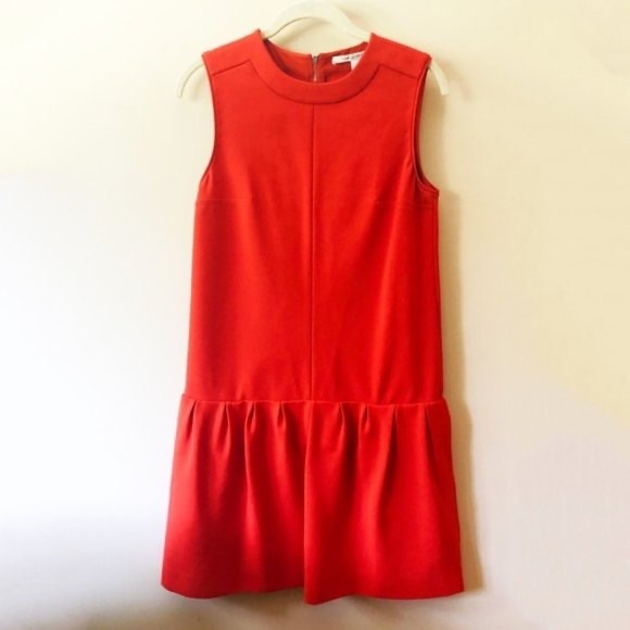 Diane von Furstenberg Maeryn Drop Waist Dress Burnt Orange - Picture 10 of 11